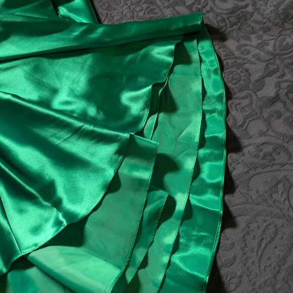 Brand-New! Deep Sea Green Satin Dress - Size 4, Betsy & Adam A-Line, Prom Formal - Picture 11 of 14